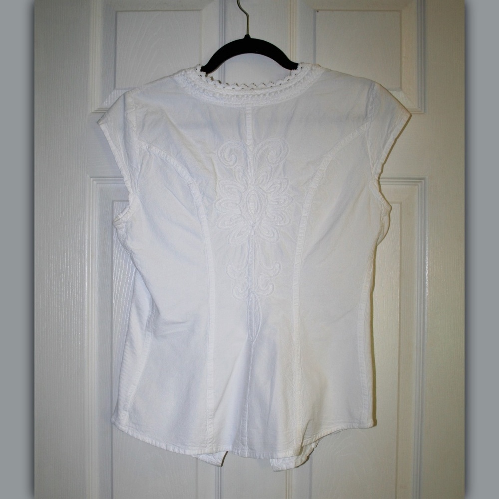 Soft Surroundings Embroidered Back Button Down - image 2